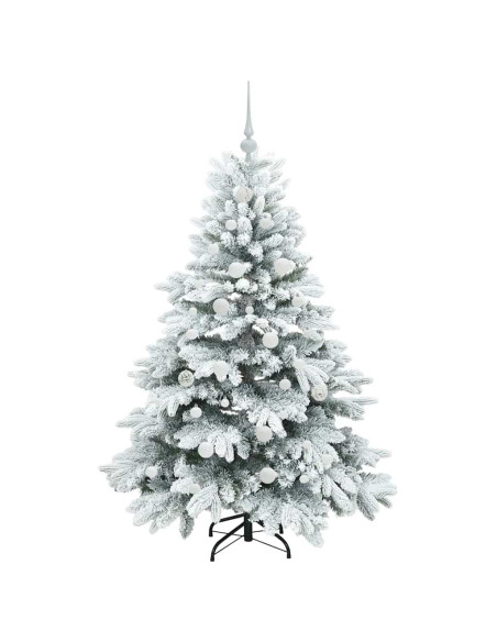 Albero di Natale artificiale con 150 LED Verde 150 cm PE e PVC
