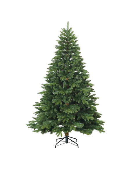 Albero di Natale artificiale con 300 LED Verde 210 cm PE e PVC