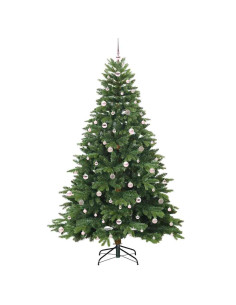 Albero di Natale artificiale con 300 LED Verde 240 cm PE e PVC