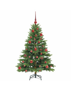 Albero di Natale artificiale con 150 LED Verde 150 cm PE e PVC
