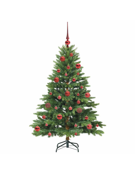 Albero di Natale artificiale con 150 LED Verde 150 cm PE e PVC