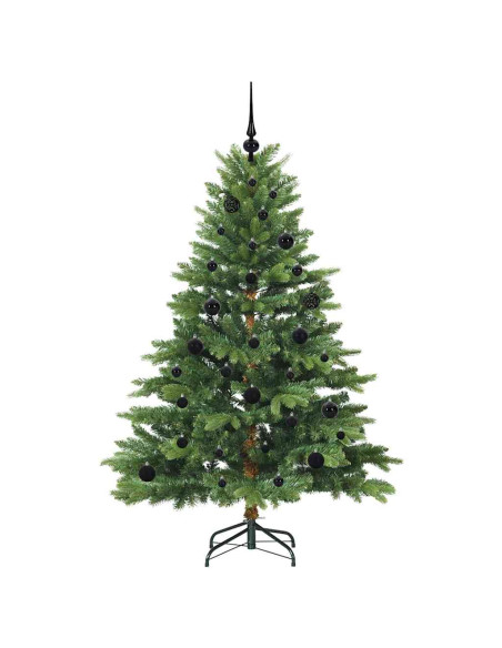 Albero di Natale artificiale con 150 LED Verde 150 cm PE e PVC