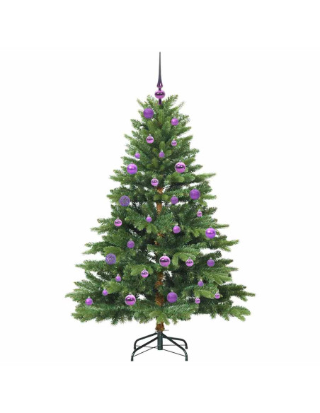 Albero di Natale artificiale con 150 LED Verde 150 cm PE e PVC