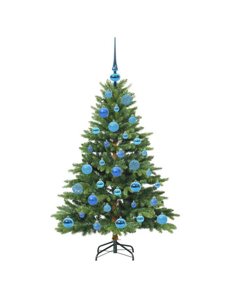 Albero di Natale artificiale con 150 LED Verde 120 cm PE e PVC