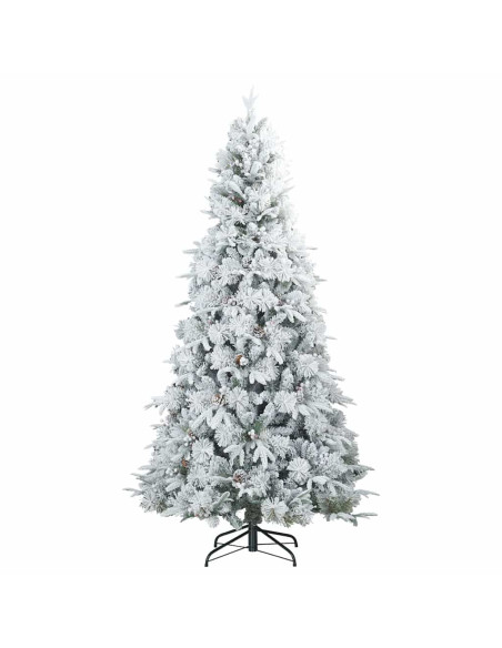 Albero di Natale Artificiale con Rami Pieghevoli Bianco 240 cm