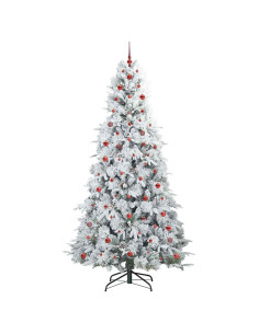 Albero di Natale Artificiale con Rami Pieghevoli Bianco 240 cm