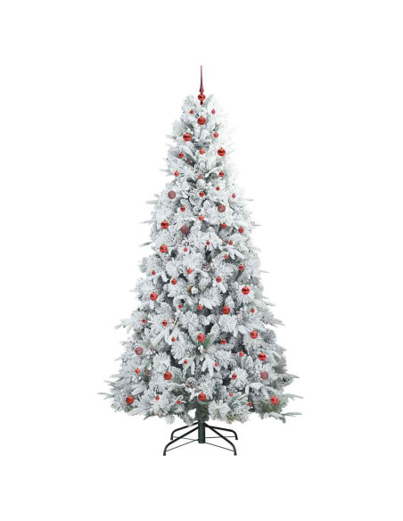Albero di Natale Artificiale con Rami Pieghevoli Bianco 240 cm