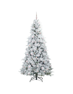 Albero di Natale Artificiale con Rami Pieghevoli Verde 240 cm