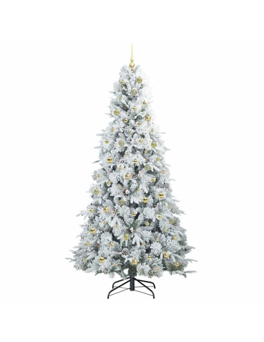 Albero di Natale Artificiale con Rami Pieghevoli Bianco 240 cm