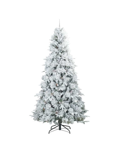 Albero di Natale Artificiale con Rami Pieghevoli Bianco 240 cm