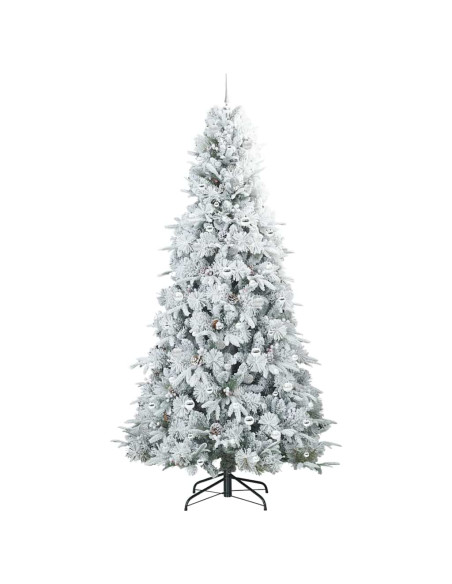 Albero di Natale Artificiale con Rami Pieghevoli Bianco 240 cm