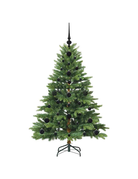 Albero di Natale artificiale con 150 LED Verde 120 cm PE e PVC