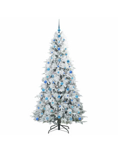 Albero di Natale Artificiale con Rami Pieghevoli Verde 210 cm