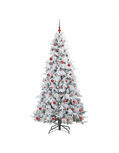 Albero di Natale Artificiale con Rami Pieghevoli Bianco 210 cm