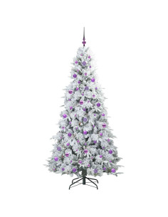 Albero di Natale Artificiale con Rami Pieghevoli Verde 210 cm