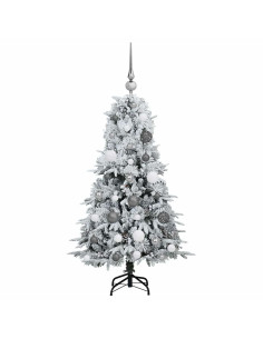 Albero di Natale Artificiale con Rami Pieghevoli Verde 120 cm