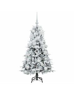 Albero di Natale Artificiale con Rami Pieghevoli Verde 120 cm