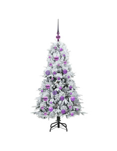 Albero di Natale Artificiale con Rami Pieghevoli Verde 120 cm