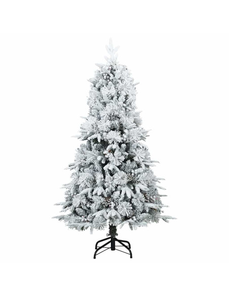 Albero di Natale Artificiale con Rami Pieghevoli Bianco 150 cm