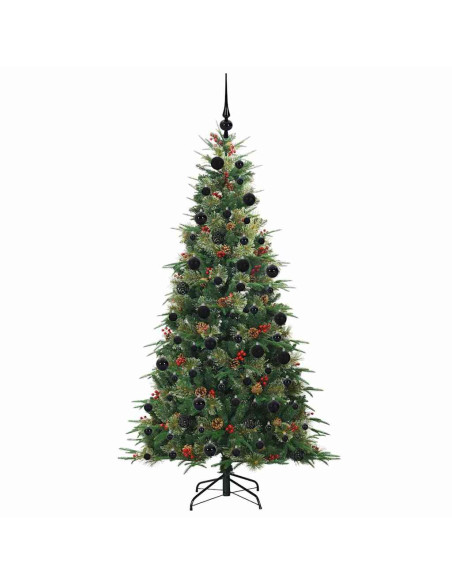 Albero di Natale Artificiale con Rami Pieghevoli Verde 210 cm
