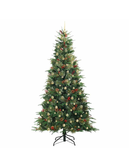 Albero di Natale Artificiale con Rami Pieghevoli Verde 240 cm