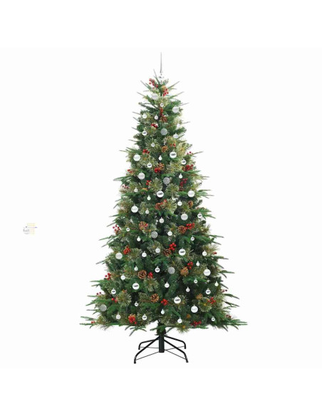 Albero di Natale Artificiale con Rami Pieghevoli Verde 240 cm
