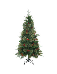 Albero di Natale Artificiale con Rami Pieghevoli Verde 150 cm