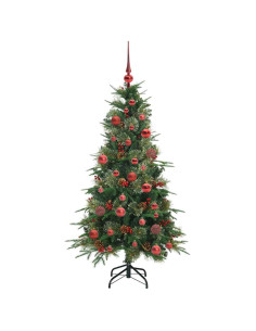 Albero di Natale Artificiale con Rami Pieghevoli Verde 150 cm