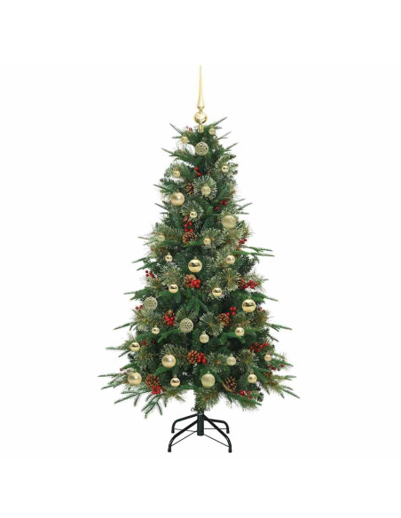 Albero di Natale Artificiale con Rami Pieghevoli Verde 150 cm