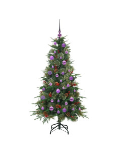 Albero di Natale Artificiale con Rami Pieghevoli Verde 150 cm
