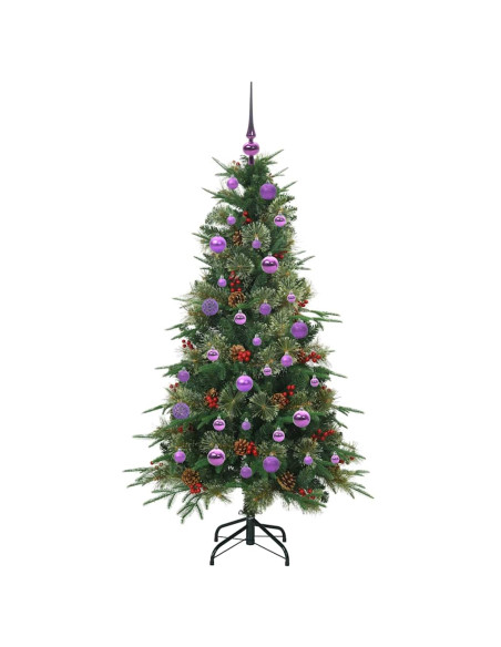 Albero di Natale Artificiale con Rami Pieghevoli Verde 150 cm