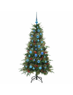 Albero di Natale Artificiale con Rami Pieghevoli Verde 150 cm