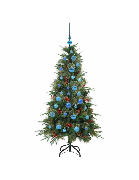 Albero di Natale Artificiale con Rami Pieghevoli Verde 150 cm