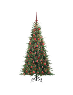 Albero di Natale Artificiale con Rami Pieghevoli Verde 180 cm