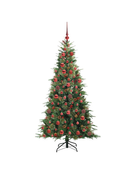 Albero di Natale Artificiale con Rami Pieghevoli Verde 180 cm