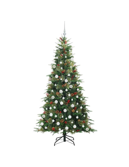 Albero di Natale Artificiale con Rami Pieghevoli Verde 180 cm