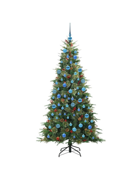 Albero di Natale Artificiale con Rami Pieghevoli Verde 180 cm