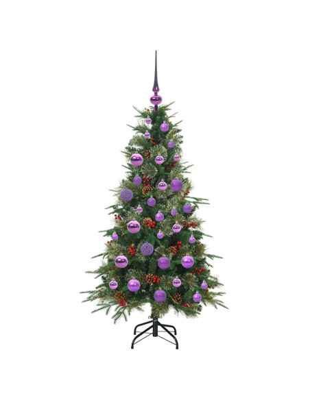 Albero di Natale Artificiale con Rami Pieghevoli Verde 120 cm