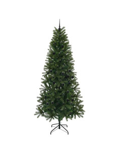 Albero di Natale artificiale con 300 LED Verde 240 cm PE e PVC