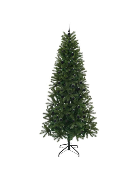Albero di Natale artificiale con 300 LED Verde 240 cm PE e PVC