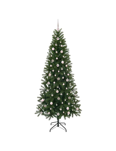 Albero di Natale artificiale con 300 LED Verde 240 cm PE e PVC