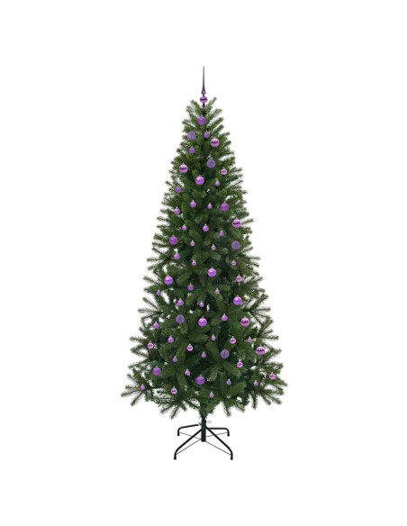 Albero di Natale artificiale con 300 LED Verde 240 cm PE e PVC