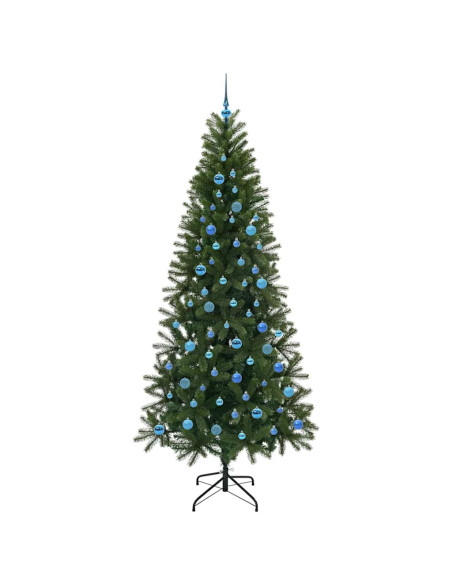 Albero di Natale artificiale con 300 LED Verde 240 cm PE e PVC