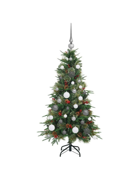 Albero di Natale Artificiale con Rami Pieghevoli Verde 120 cm