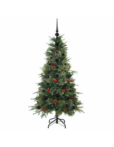Albero di Natale Artificiale con Rami Pieghevoli Verde 120 cm