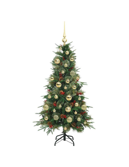 Albero di Natale Artificiale con Rami Pieghevoli Verde 120 cm