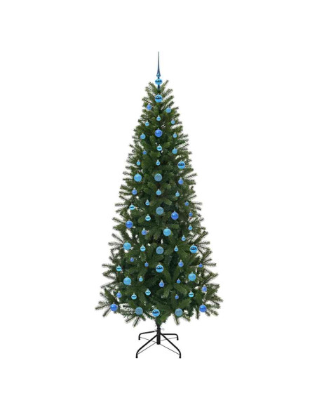Albero di Natale artificiale con 300 LED Verde 210 cm PE e PVC