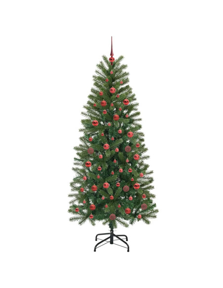 Albero di Natale artificiale con 300 LED Verde 180 cm PE e PVC
