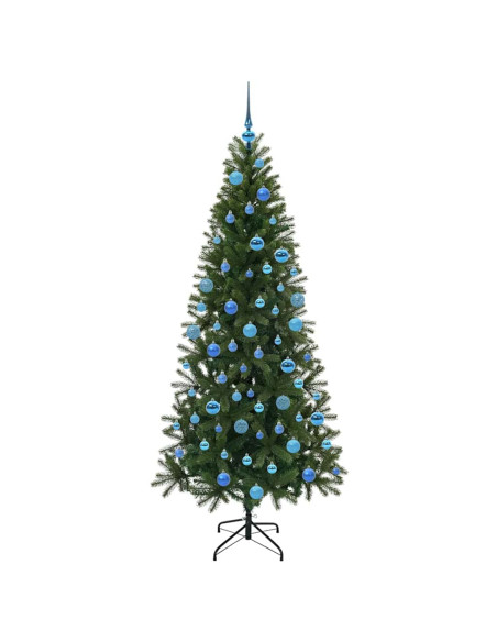 Albero di Natale artificiale con 300 LED Verde 180 cm PE e PVC