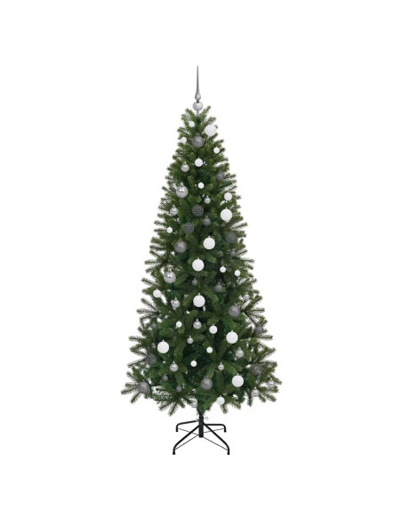 Albero di Natale artificiale con 300 LED Verde 210 cm PE e PVC